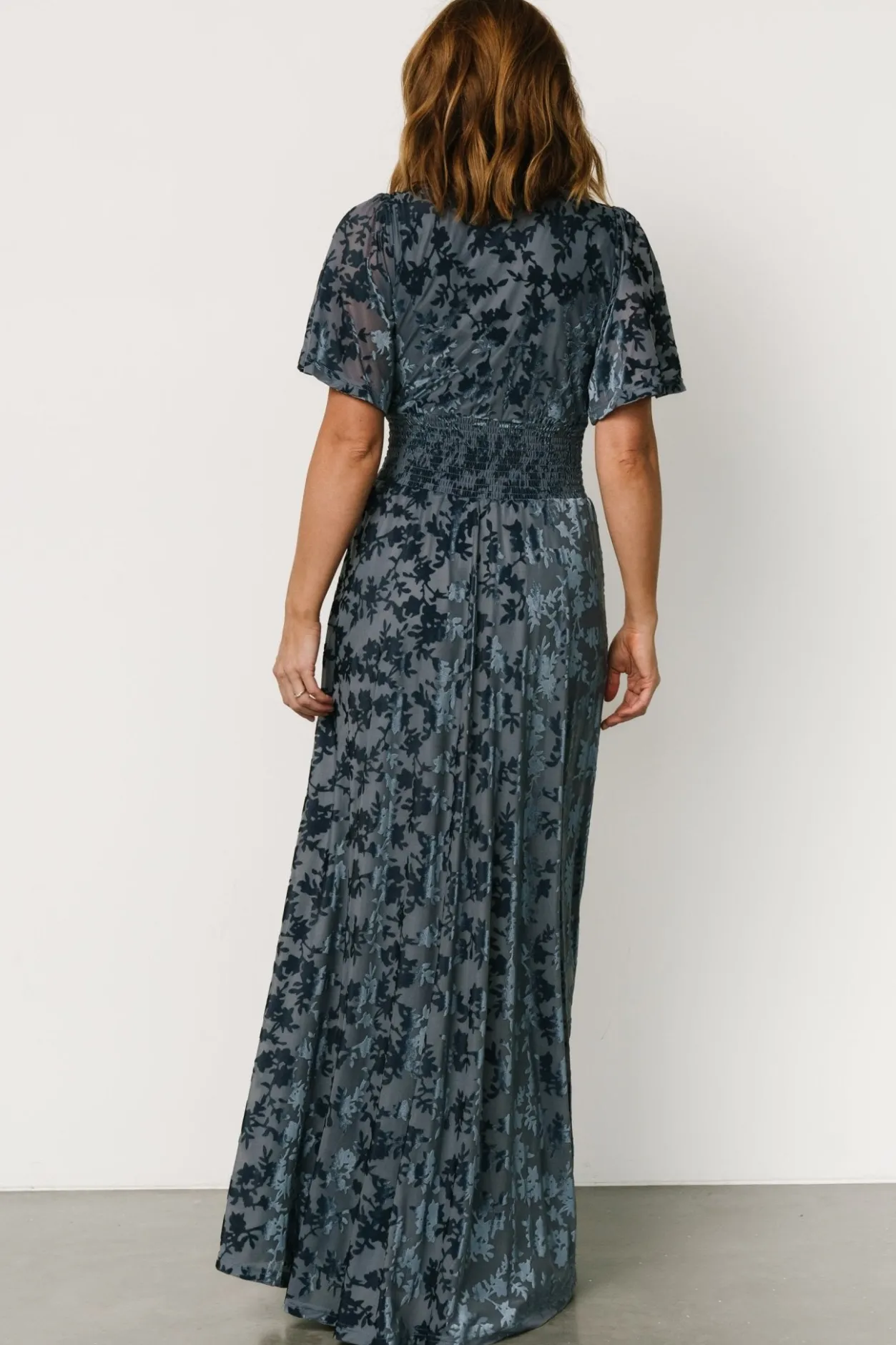 Outlet Baltic Born Veronica Velvet Maxi Dress | Whisper Blue WhisperBlue