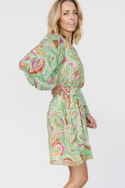 Best Baltic Born Vesta Short Dress | Green Print GreenPrint