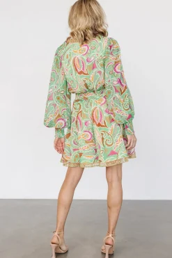 Best Baltic Born Vesta Short Dress | Green Print GreenPrint