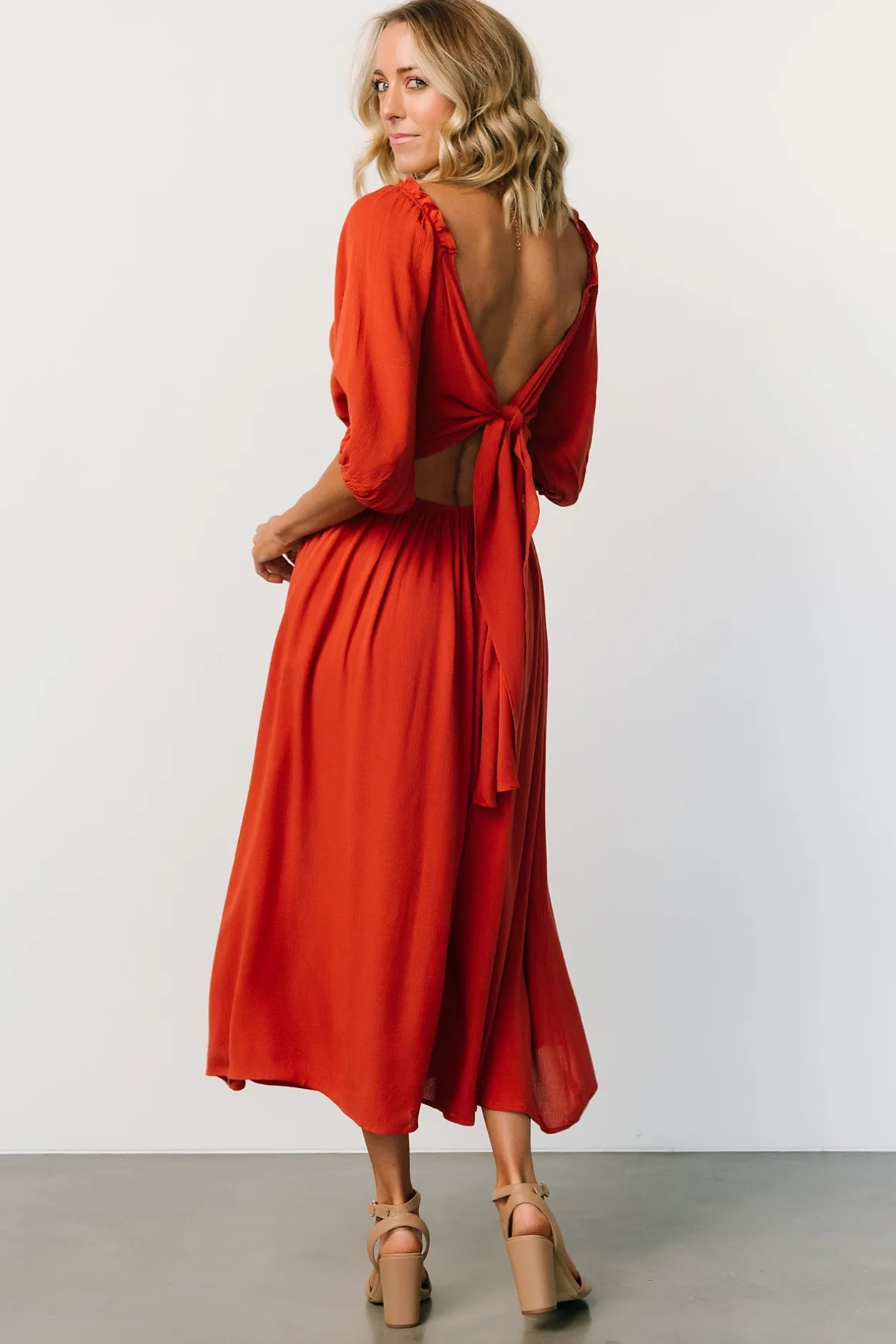 New Baltic Born Vicki Midi Dress | Rust