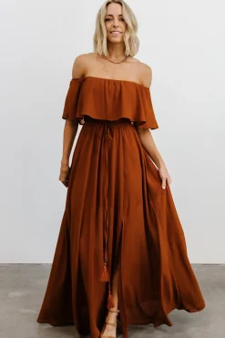 Fashion Baltic Born Victoria Off Shoulder Maxi Dress | Spice