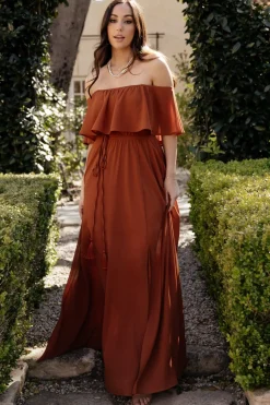 Fashion Baltic Born Victoria Off Shoulder Maxi Dress | Spice