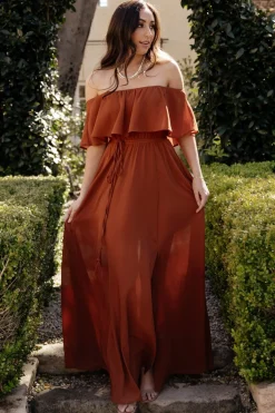 Fashion Baltic Born Victoria Off Shoulder Maxi Dress | Spice