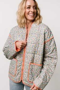 Online Baltic Born Vida Jacket | Dusty Blue + Coral Floral DustyBlue+CoralFloral