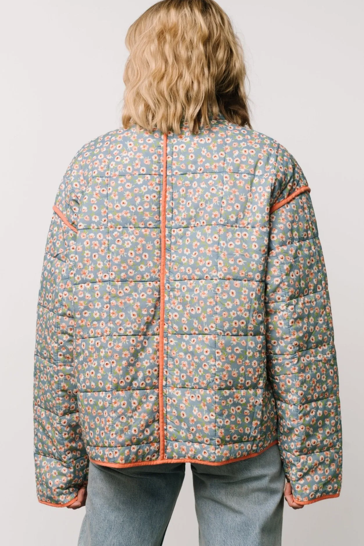 Online Baltic Born Vida Jacket | Dusty Blue + Coral Floral DustyBlue+CoralFloral