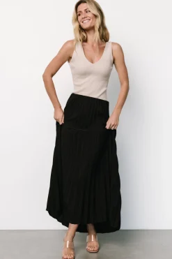 Clearance Baltic Born Vinny Pleated Maxi Skirt | Black