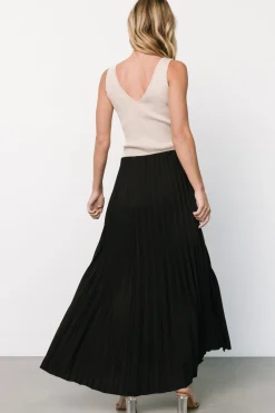 Clearance Baltic Born Vinny Pleated Maxi Skirt | Black