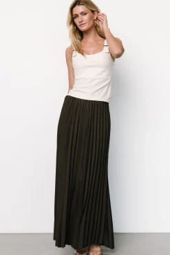 Discount Baltic Born Vinny Pleated Maxi Skirt | Charcoal