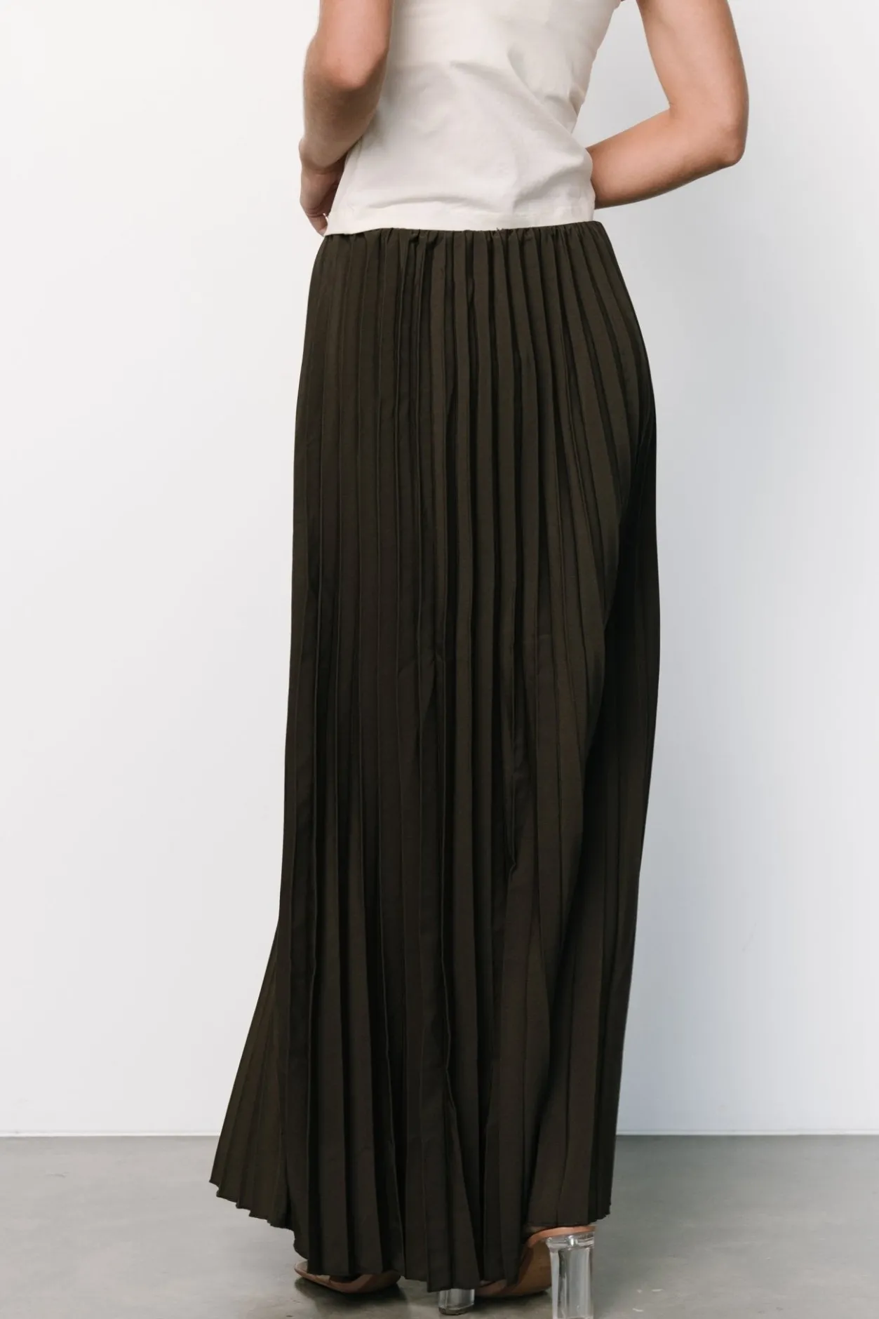 Discount Baltic Born Vinny Pleated Maxi Skirt | Charcoal