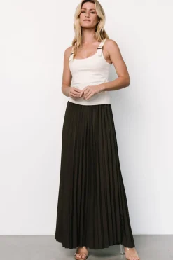 Discount Baltic Born Vinny Pleated Maxi Skirt | Charcoal
