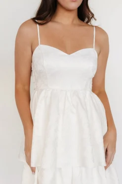 Fashion Baltic Born Violetta Embossed Tiered Dress | Off White OffWhite