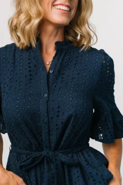 Best Baltic Born Virginia Eyelet Midi Dress | Navy