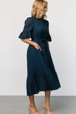 Best Baltic Born Virginia Eyelet Midi Dress | Navy
