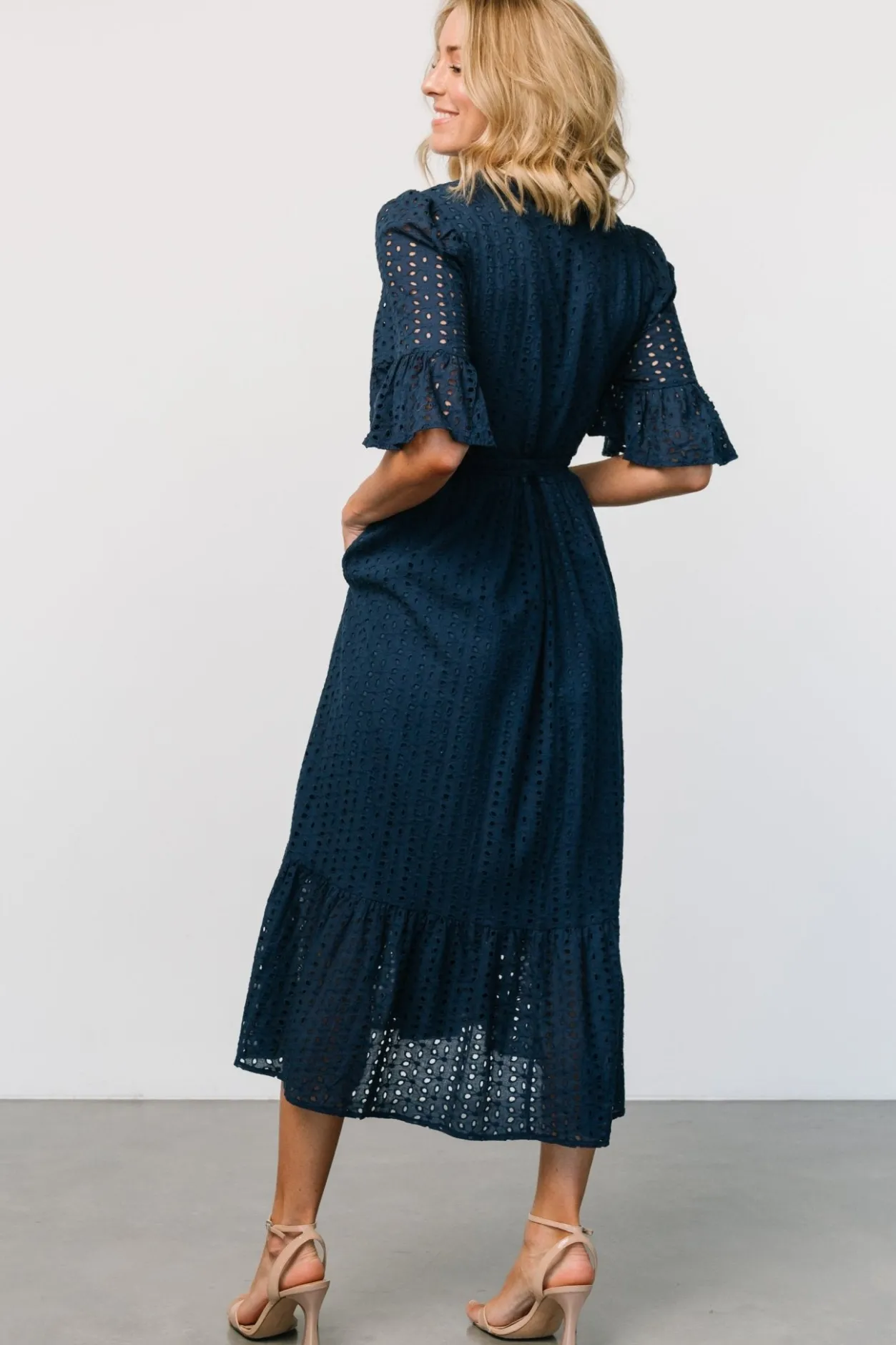 Best Baltic Born Virginia Eyelet Midi Dress | Navy