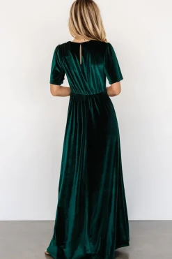 Discount Baltic Born Vivian Velvet Maxi Dress | Emerald