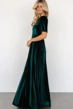 Discount Baltic Born Vivian Velvet Maxi Dress | Emerald