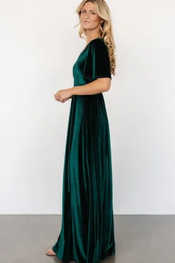 Discount Baltic Born Vivian Velvet Maxi Dress | Emerald