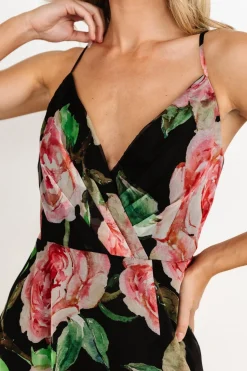 Online Baltic Born Vivienne Maxi Dress | Black Rose Floral BlackRoseFloral