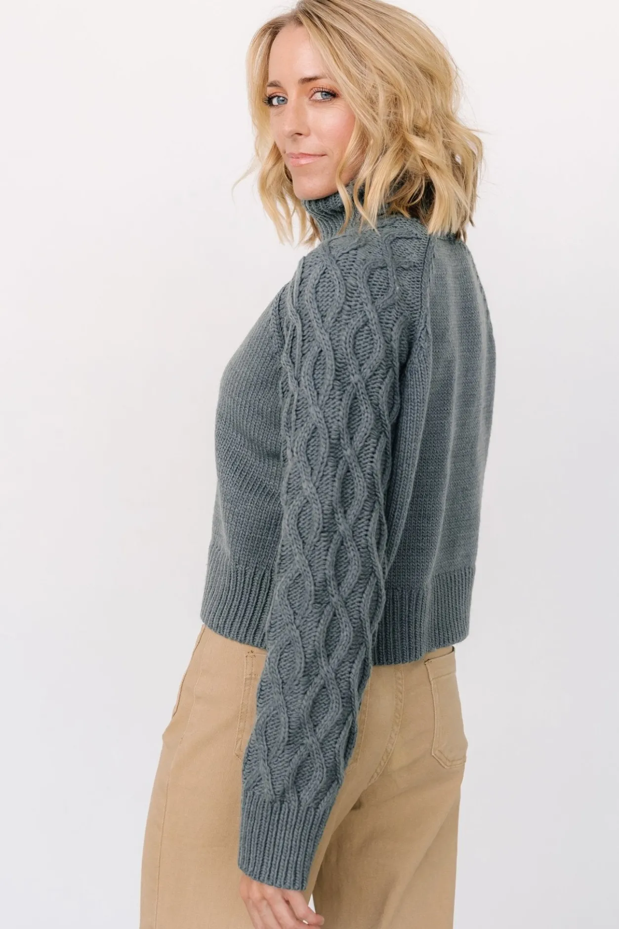 New Baltic Born Vonn Turtleneck Sweater | Winter Green WinterGreen