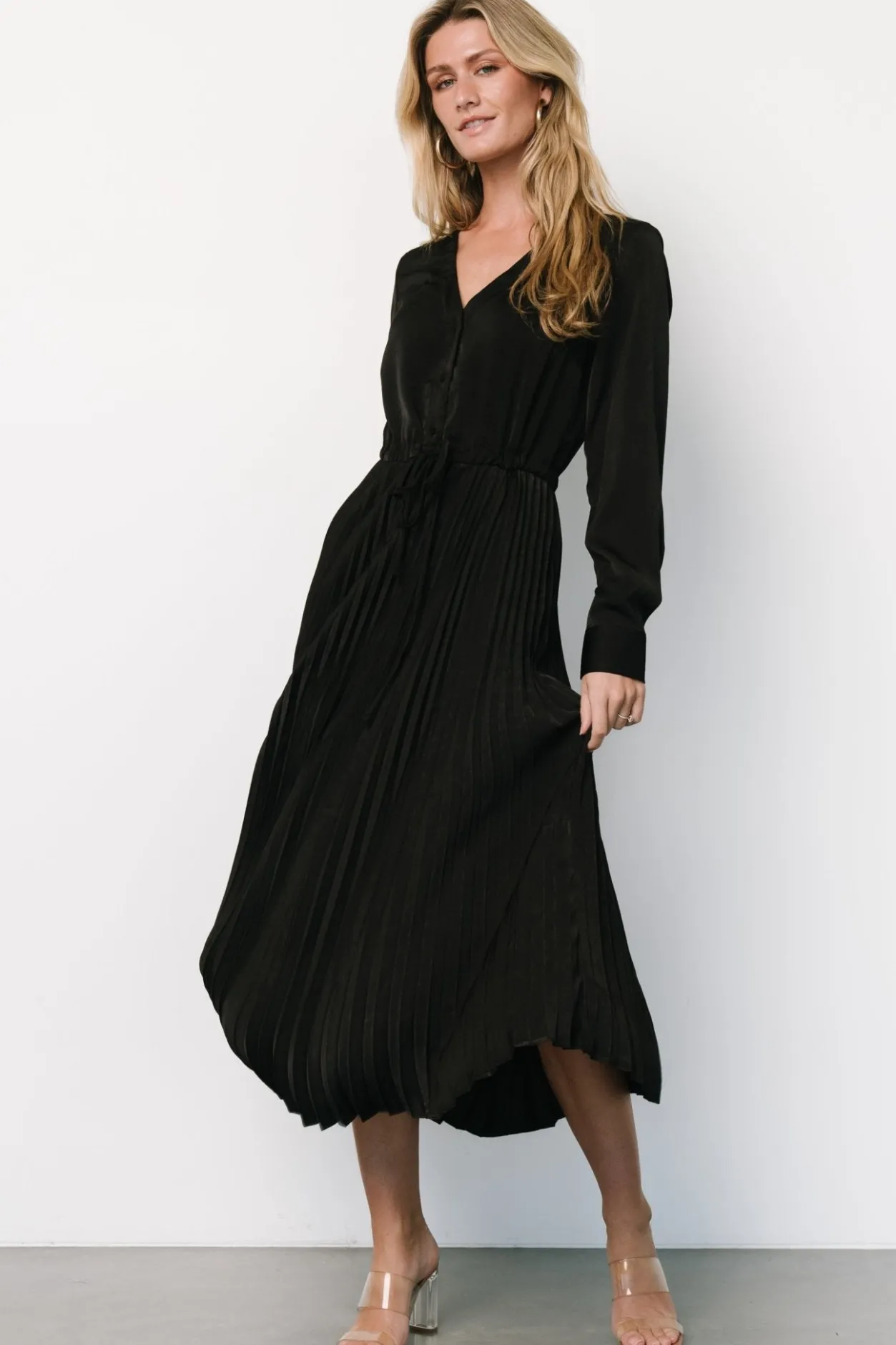 Online Baltic Born Waco Pleated Dress | Black
