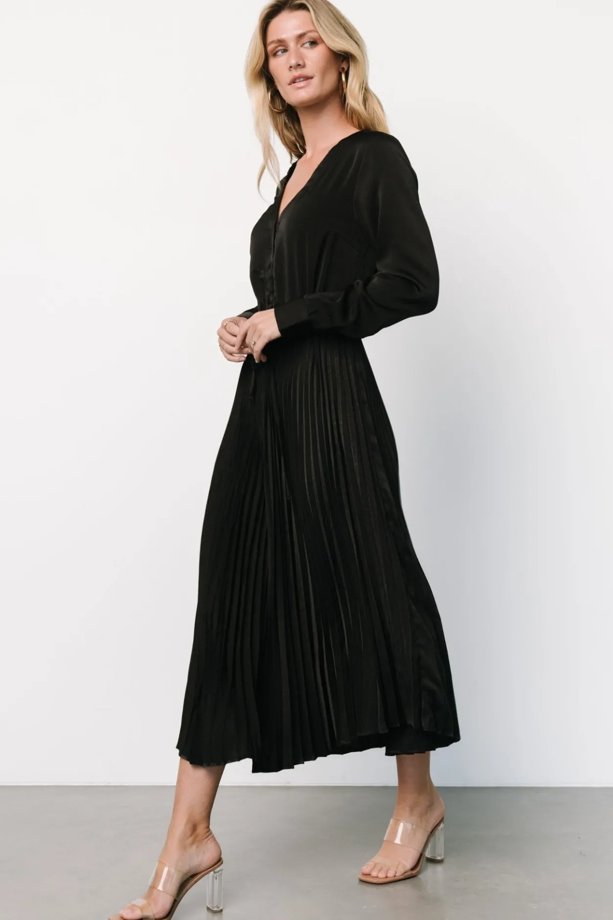 Online Baltic Born Waco Pleated Dress | Black