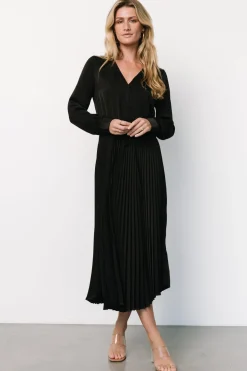 Online Baltic Born Waco Pleated Dress | Black
