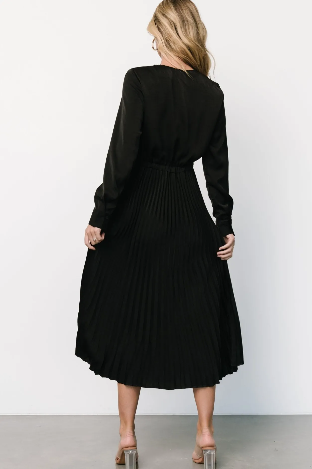Online Baltic Born Waco Pleated Dress | Black