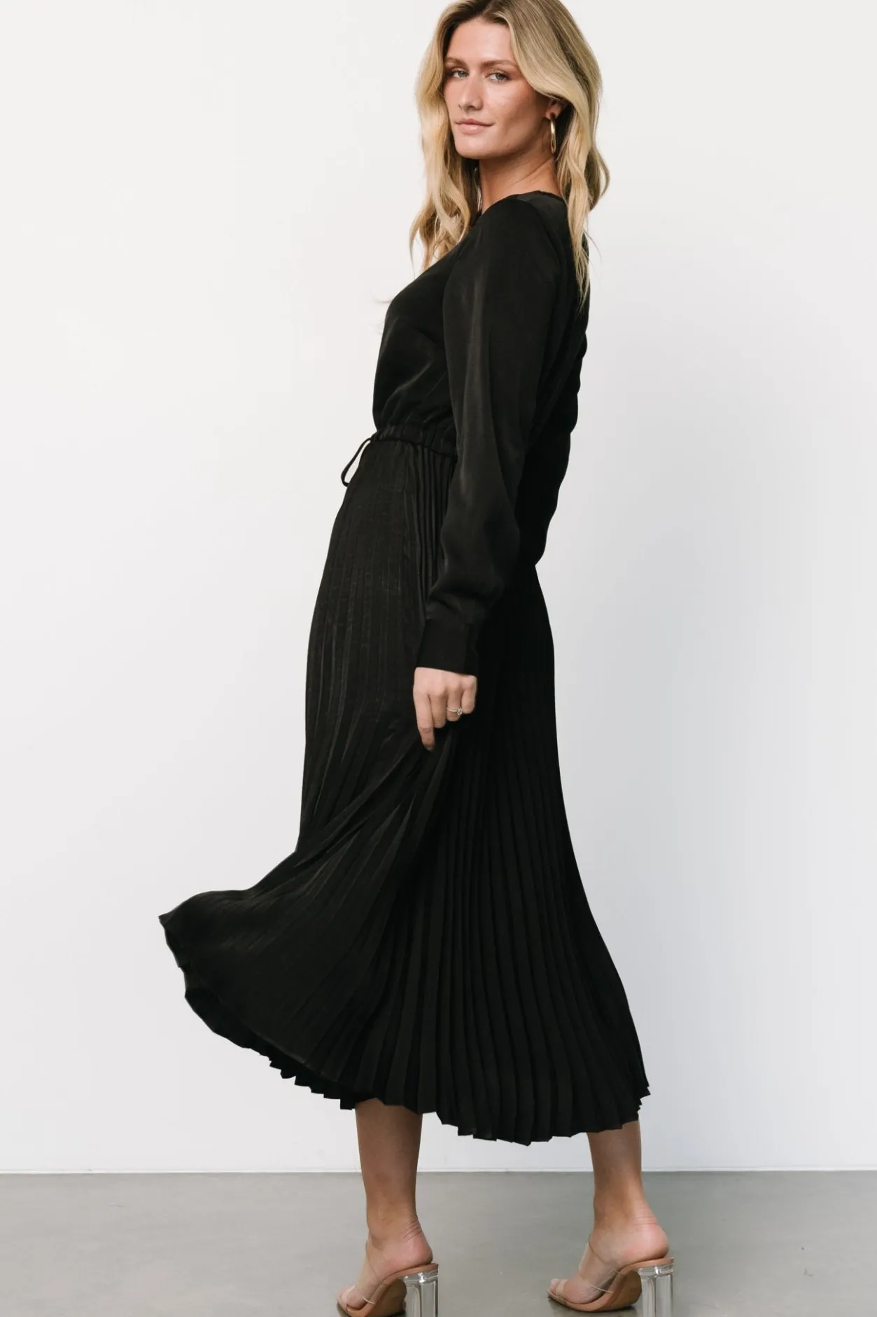 Online Baltic Born Waco Pleated Dress | Black