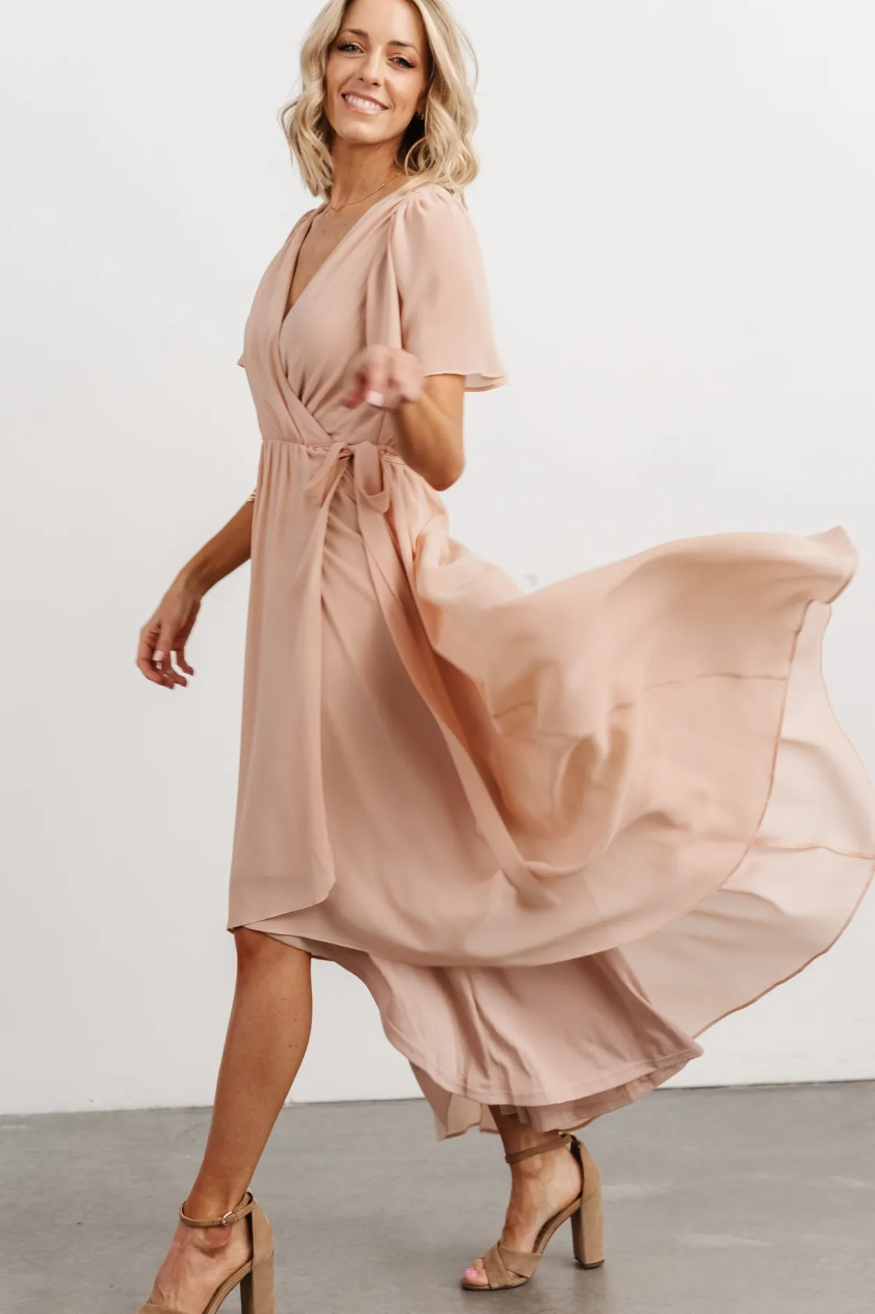 Online Baltic Born Waverly Wrap Dress | Dusty Blush DustyBlush