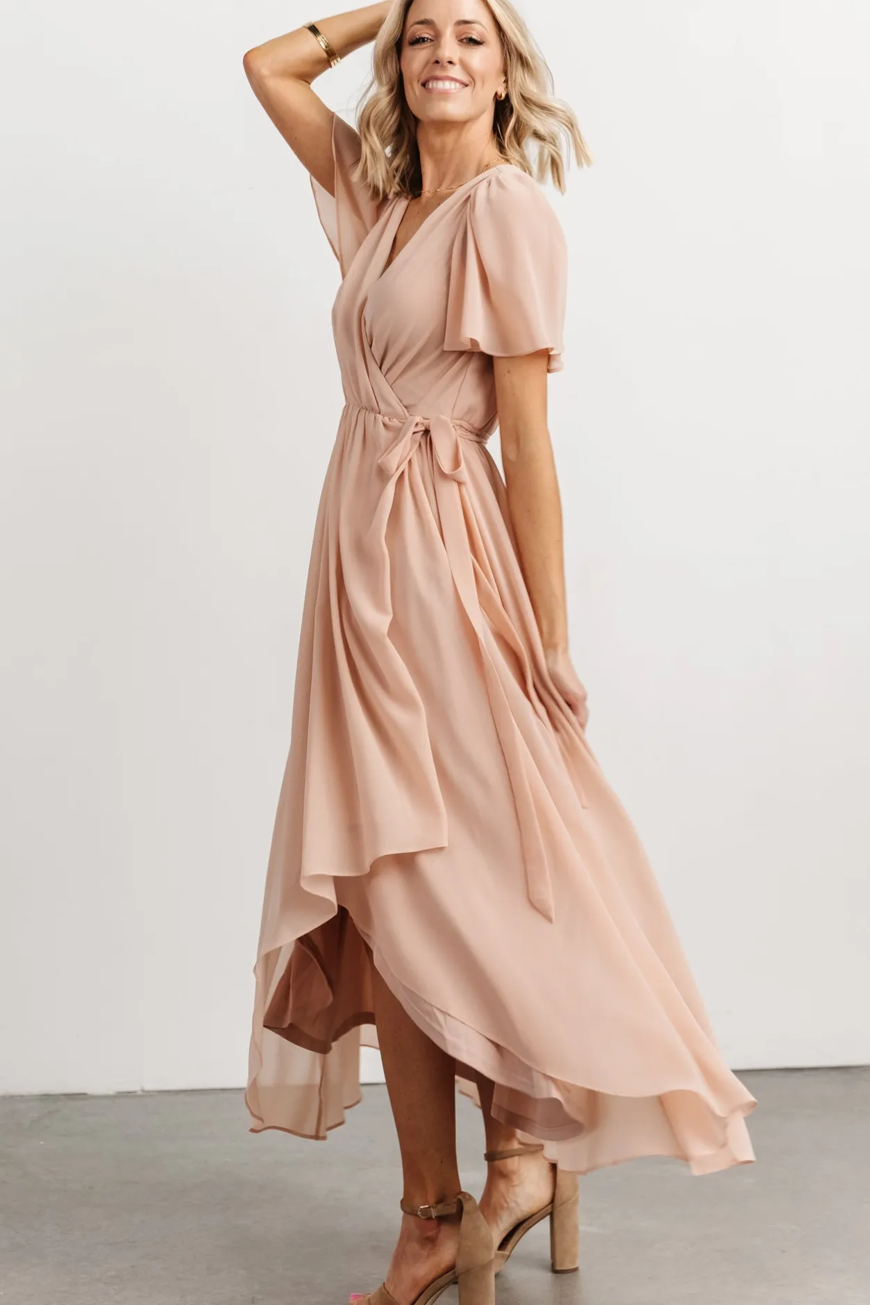 Online Baltic Born Waverly Wrap Dress | Dusty Blush DustyBlush