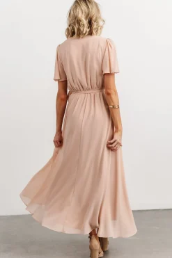 Online Baltic Born Waverly Wrap Dress | Dusty Blush DustyBlush