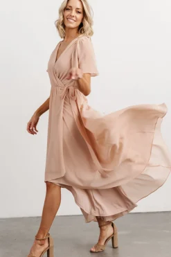 Online Baltic Born Waverly Wrap Dress | Dusty Blush DustyBlush