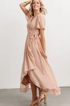 Online Baltic Born Waverly Wrap Dress | Dusty Blush DustyBlush