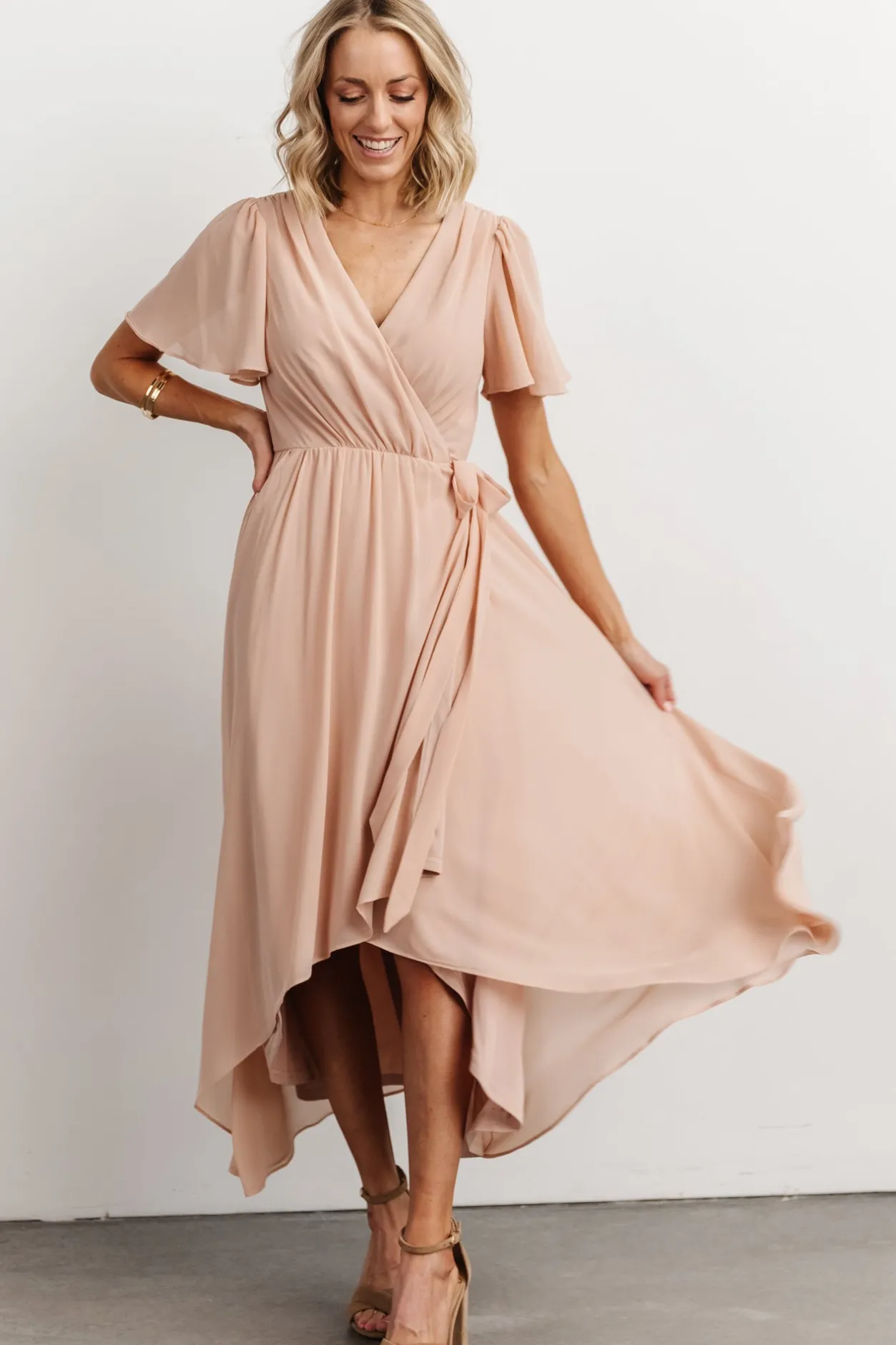 Online Baltic Born Waverly Wrap Dress | Dusty Blush DustyBlush