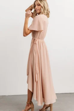 Online Baltic Born Waverly Wrap Dress | Dusty Blush DustyBlush