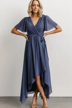 Outlet Baltic Born Waverly Wrap Dress | Slate Blue SlateBlue