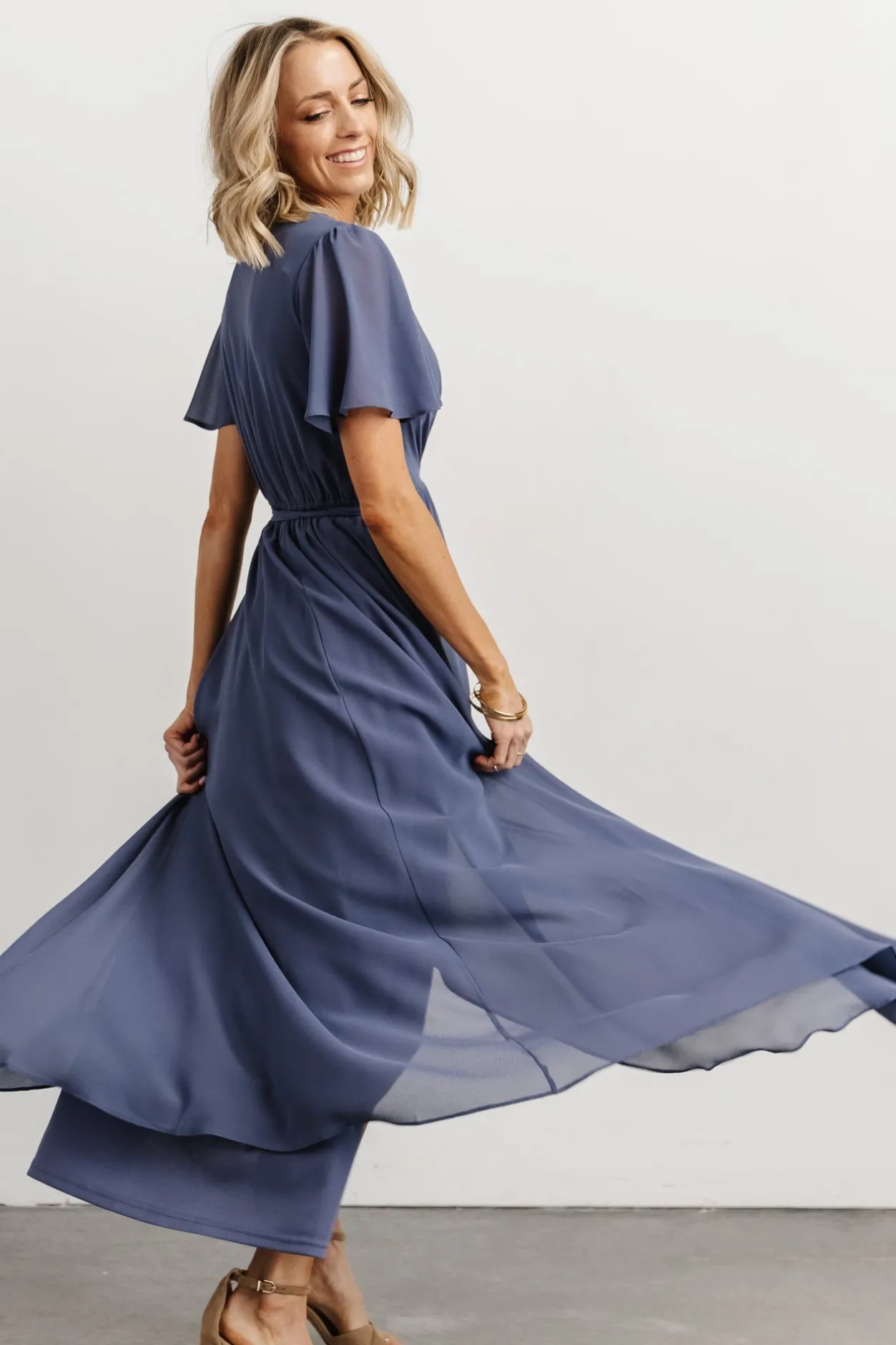 Outlet Baltic Born Waverly Wrap Dress | Slate Blue SlateBlue