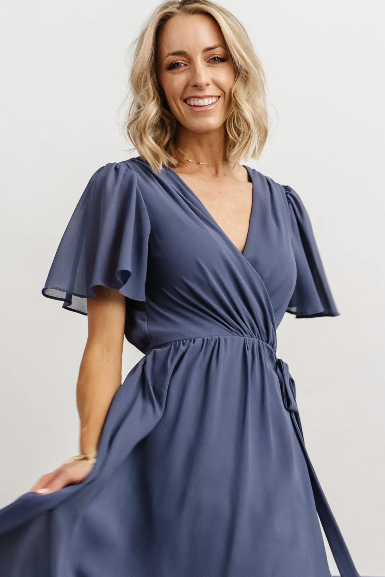 Outlet Baltic Born Waverly Wrap Dress | Slate Blue SlateBlue