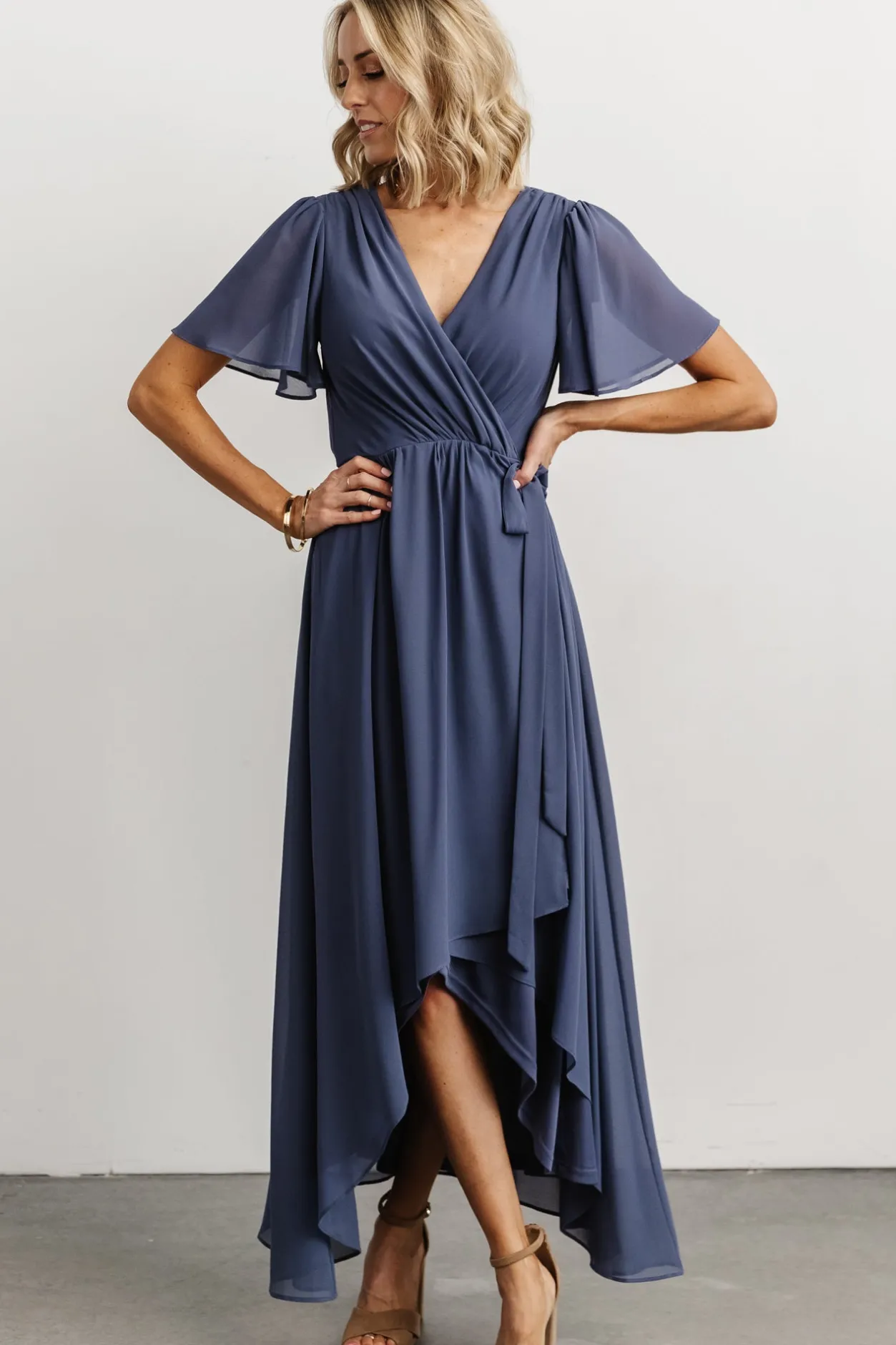 Outlet Baltic Born Waverly Wrap Dress | Slate Blue SlateBlue