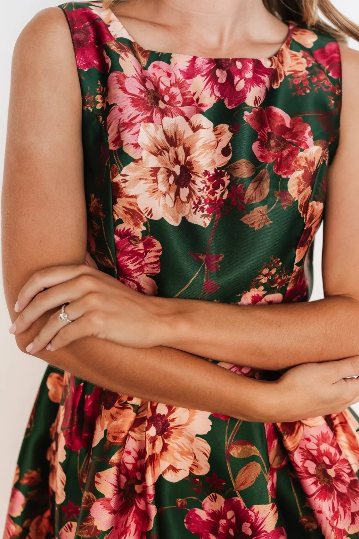 Fashion Baltic Born Wendy Sleeveless Dress | Emerald Multi Floral EmeraldMultiFloral