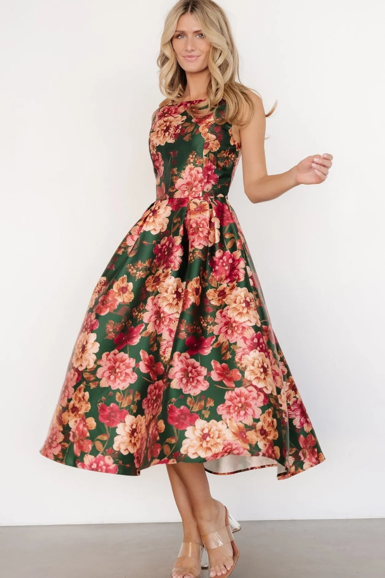 Fashion Baltic Born Wendy Sleeveless Dress | Emerald Multi Floral EmeraldMultiFloral