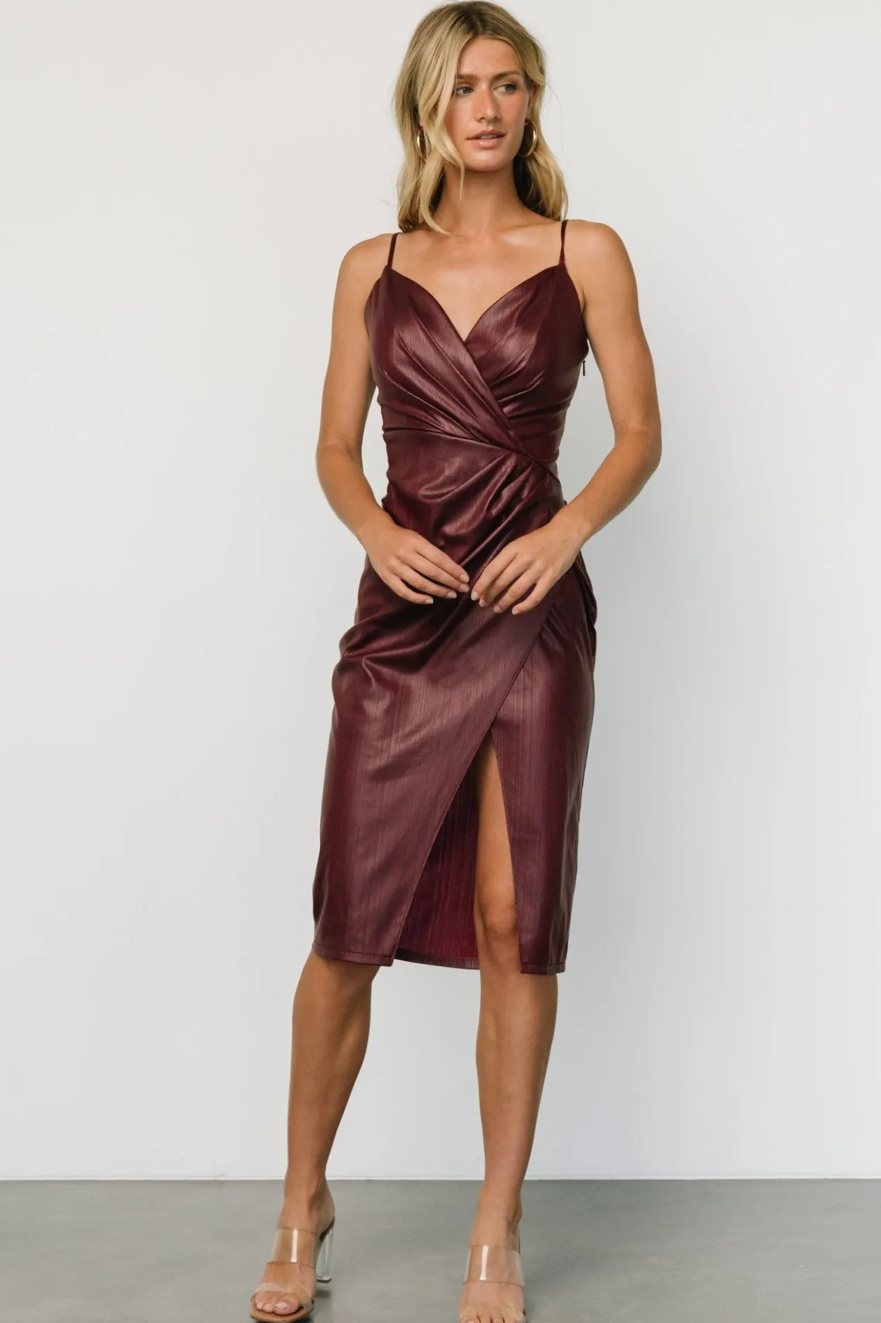 Online Baltic Born Whitney Midi Dress | Deep Mulberry DeepMulberry