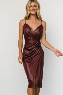 Online Baltic Born Whitney Midi Dress | Deep Mulberry DeepMulberry