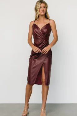 Online Baltic Born Whitney Midi Dress | Deep Mulberry DeepMulberry