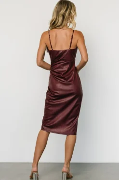 Online Baltic Born Whitney Midi Dress | Deep Mulberry DeepMulberry