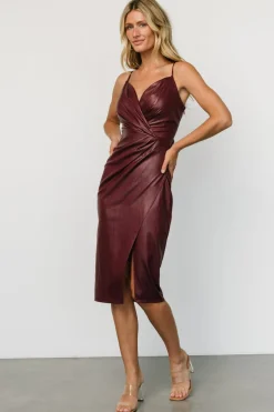 Online Baltic Born Whitney Midi Dress | Deep Mulberry DeepMulberry