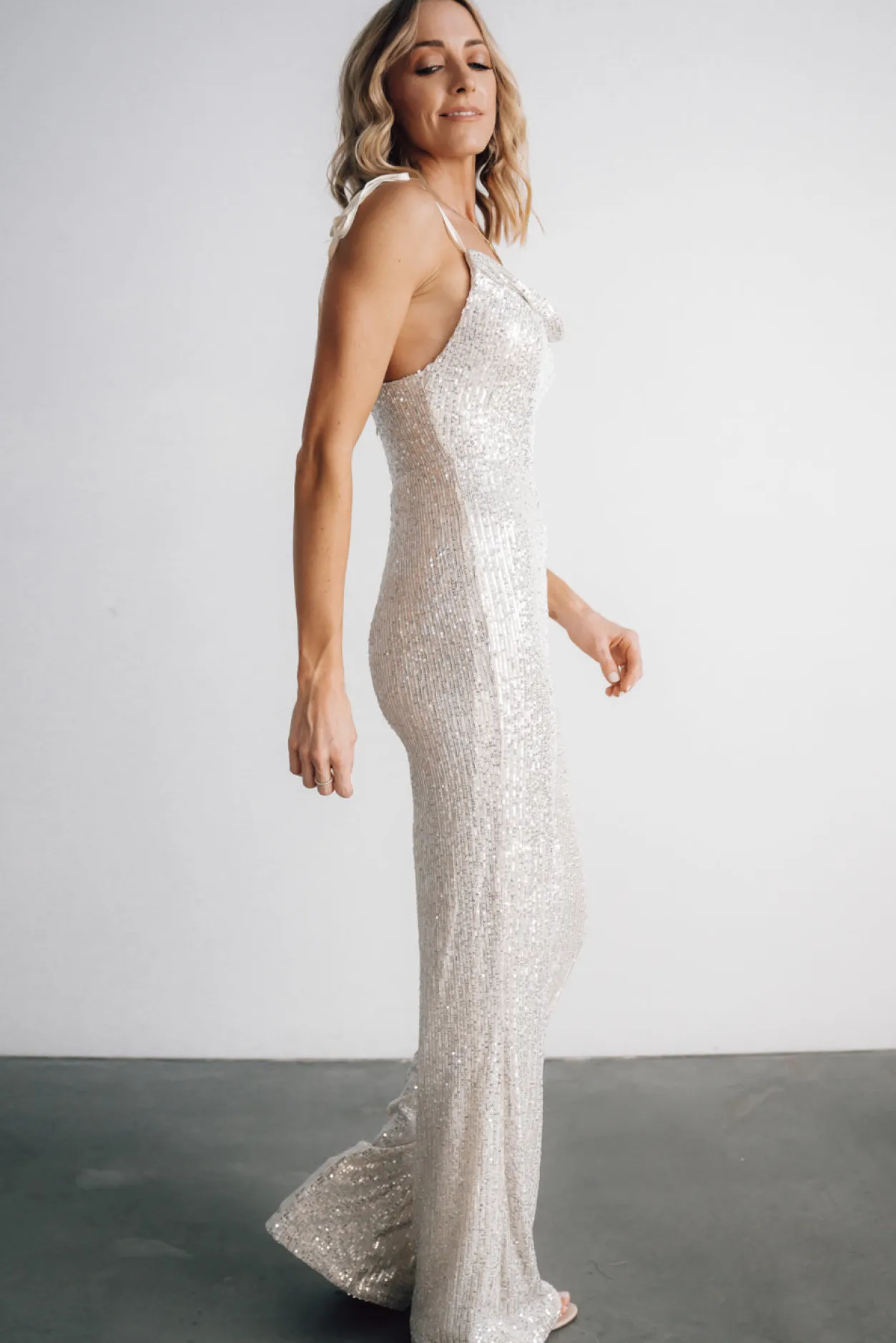 Discount Baltic Born Willett Sequin Jumpsuit | Cream