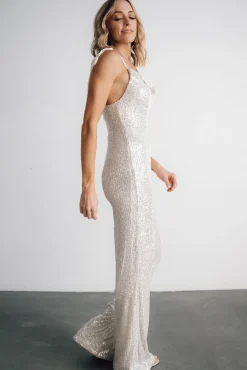 Discount Baltic Born Willett Sequin Jumpsuit | Cream