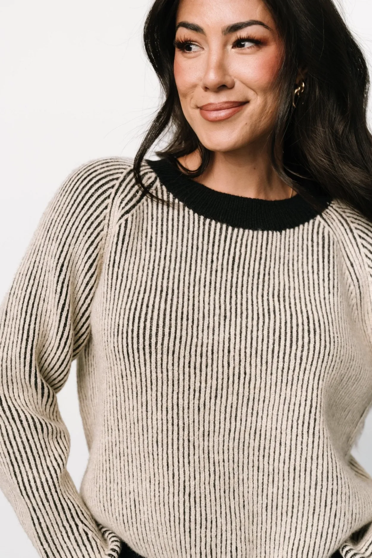 Online Baltic Born Winifred Ribbed Sweater | Black + Ivory Black+Ivory