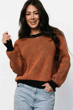 Best Baltic Born Winifred Ribbed Sweater | Black + Spice Black+Spice